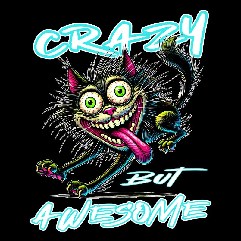 Crazy but Awesome Katze Comic Stil