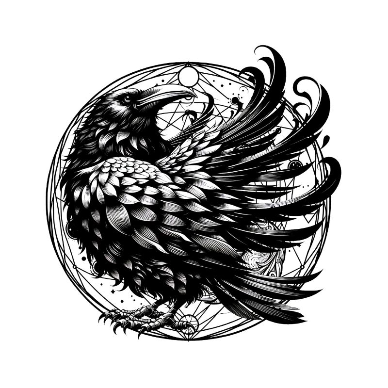 mystical halloween raven crow crows magic occult