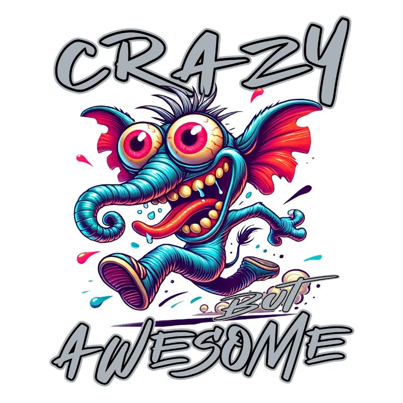 Crazy but Awesome - Style bande dessinée éléphant
