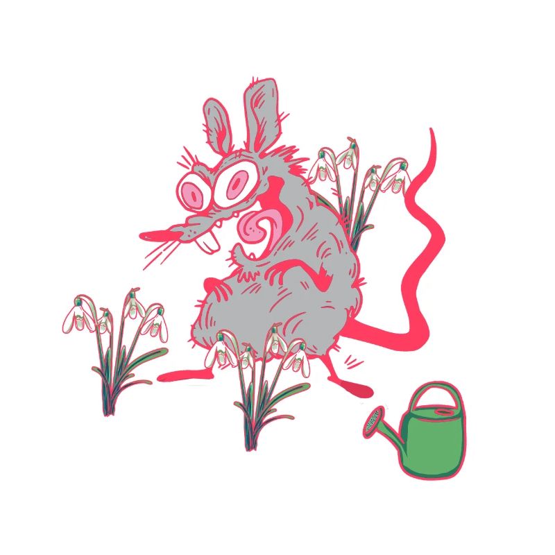 Garden Rat Snowdrop Spring Gardener