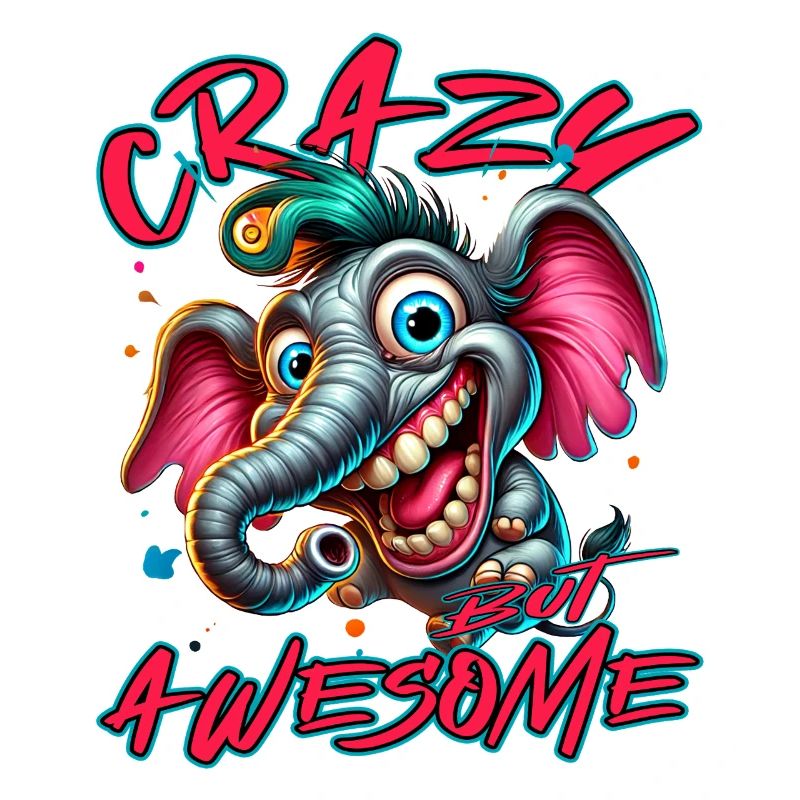 Crazy but Awesome Elephant Comic Style