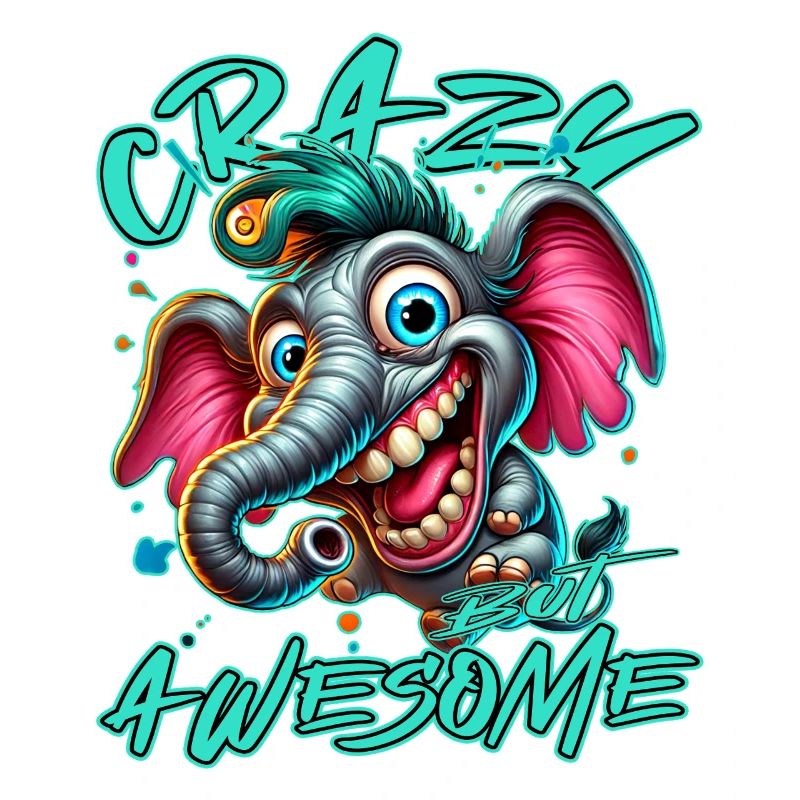 Crazy but Awesome Elephant Comic Style