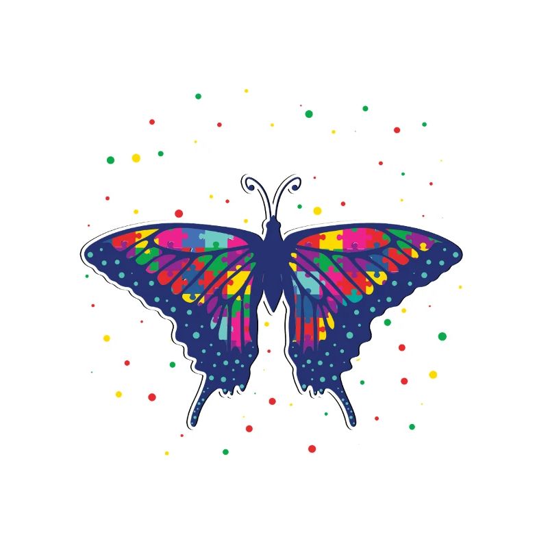 Autisme papillon conscience colorée