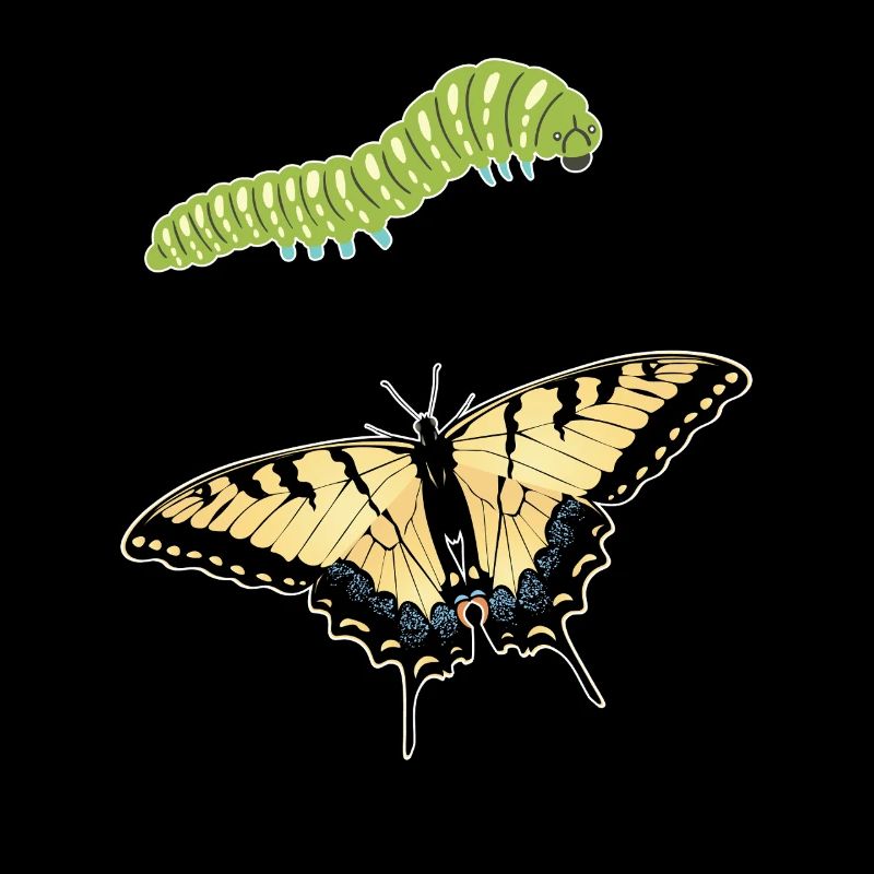 Tiger Swallowtails Sind Eine Mädchen Beste