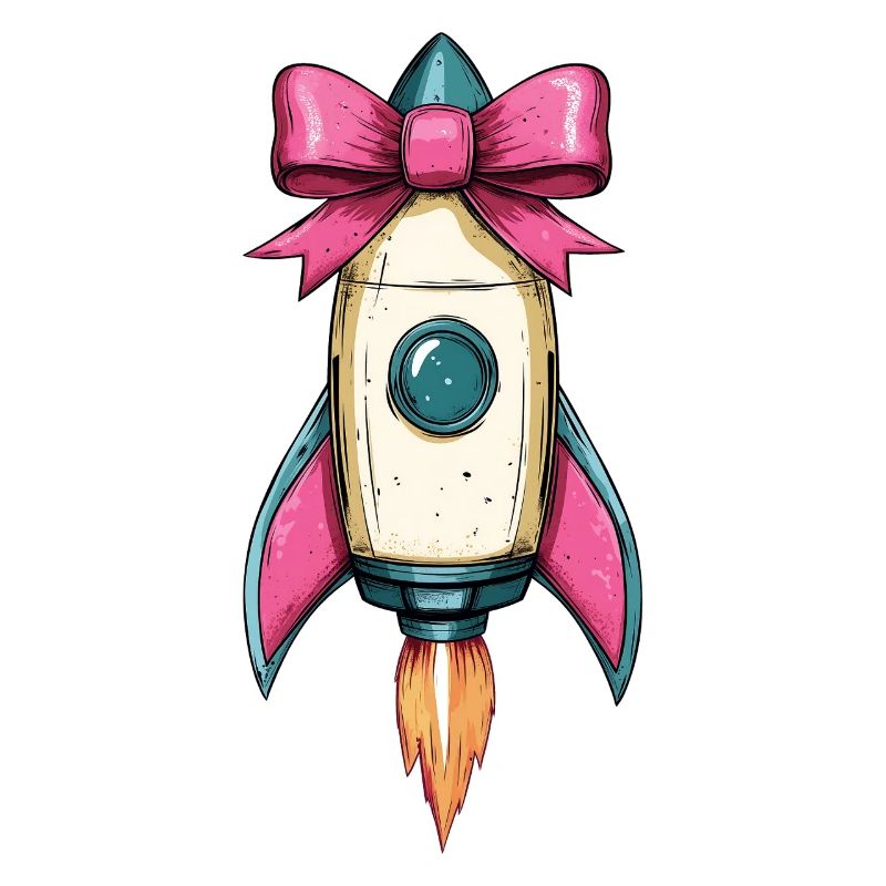 Coquettish Bow Space Rocket Space Shuttle