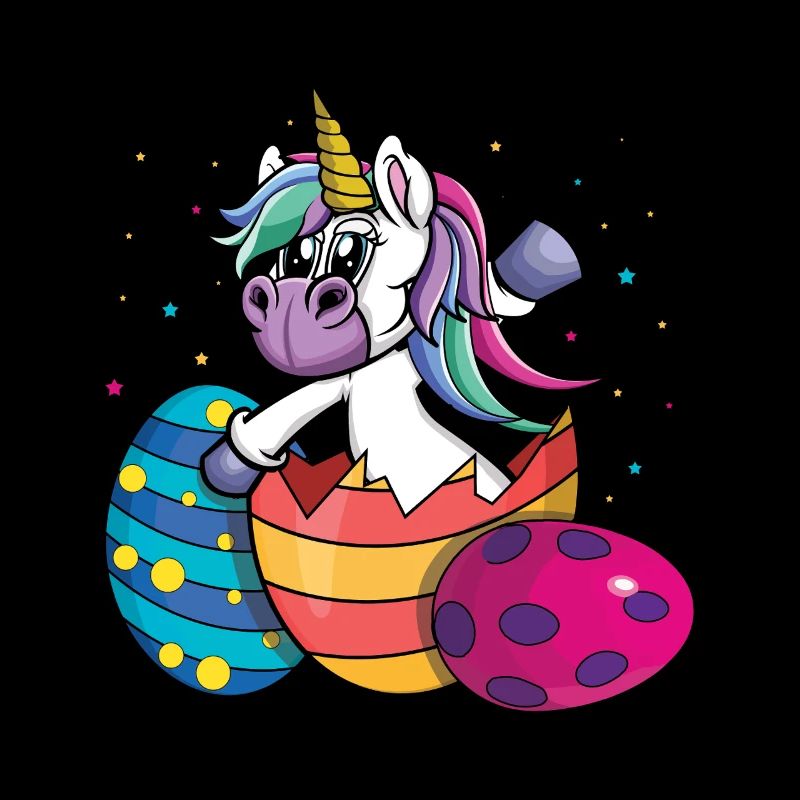 Licorne de Pâques avec surprise colorée