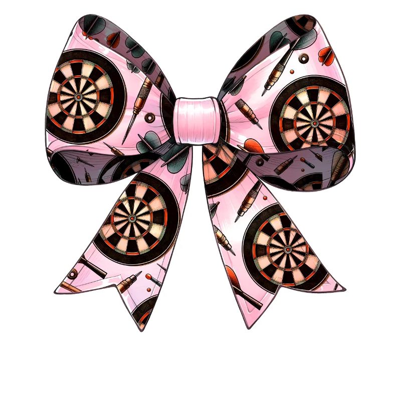 Coquette Bow Darts Player Dartboard Pattern