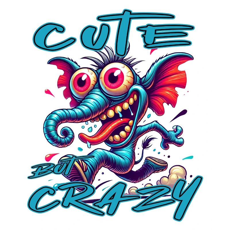 Cute but Crazy Elephant Comic Style
