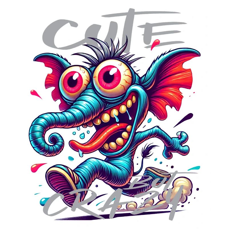 Cute but Crazy Elephant Comic Style