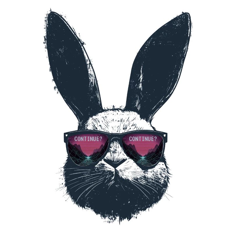 Retro Bunny Sunglasses Synthwave Gaming Gift