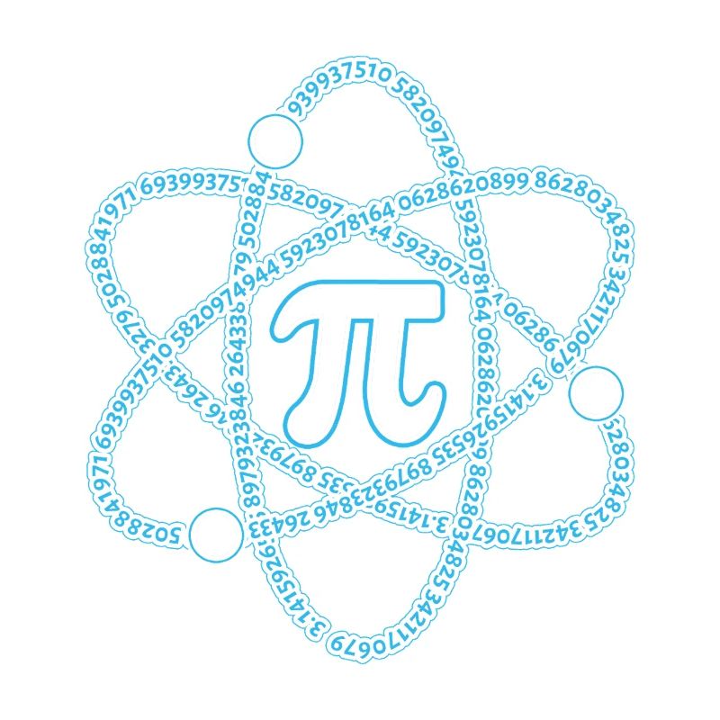 Conception de cercles de numéro atomique Pi Tag