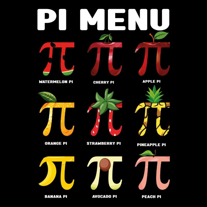 Pi Menu Fruit Pi Day Fun Math Art