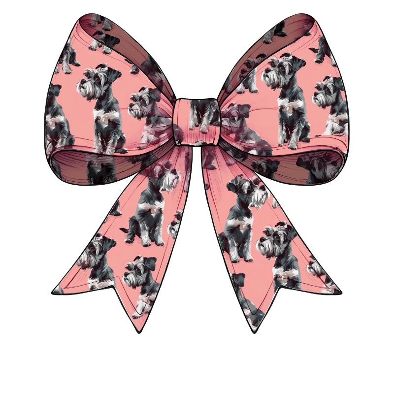 Coquette Schleife Schnauzer Hundemutter Muster