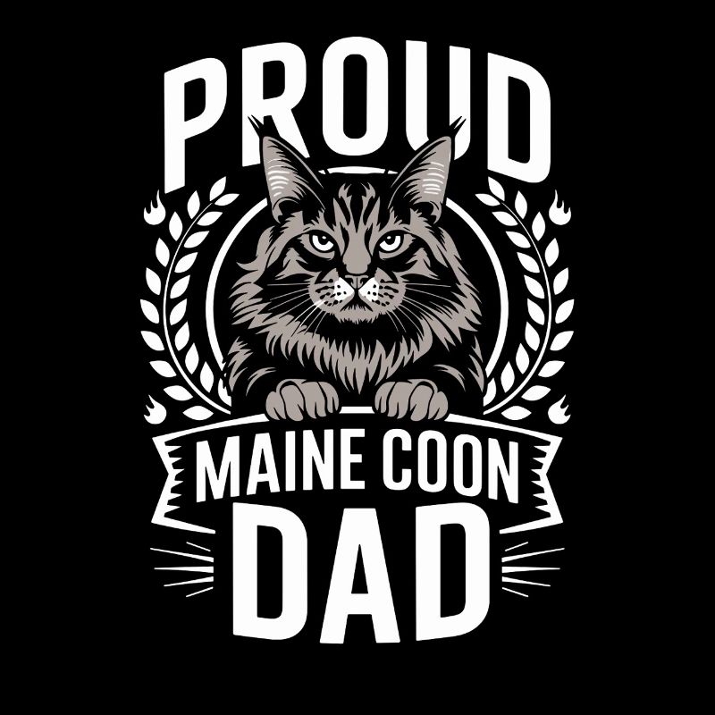 Fier Maine Coon Dad Cat Lover Design