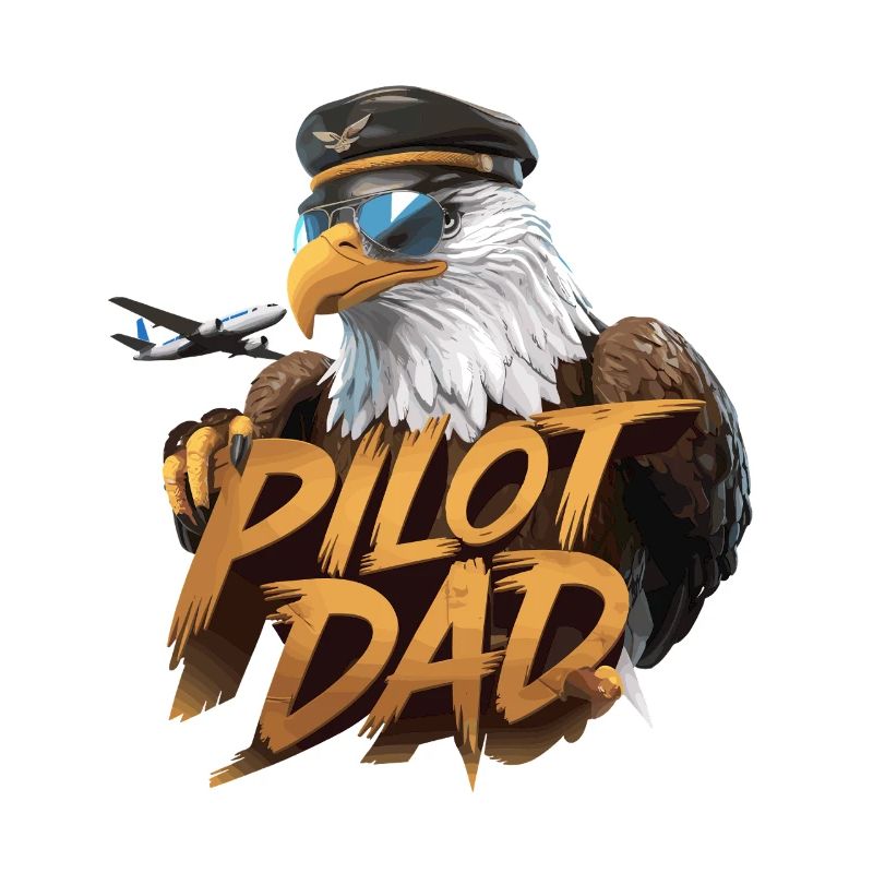 Pilot Dad Eagle Flying Strength and Pride