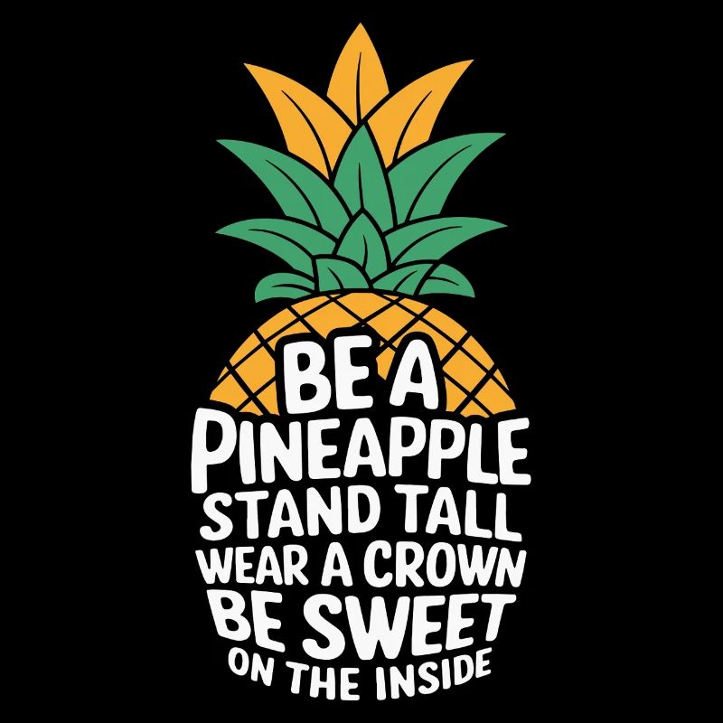 Be a pineapple stand big wearing a crown