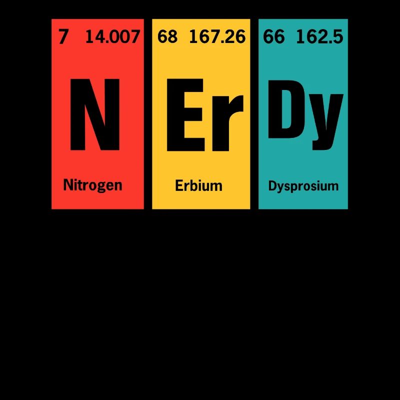 Nerdy Elements Nerd Scientifique Rétro Drôle