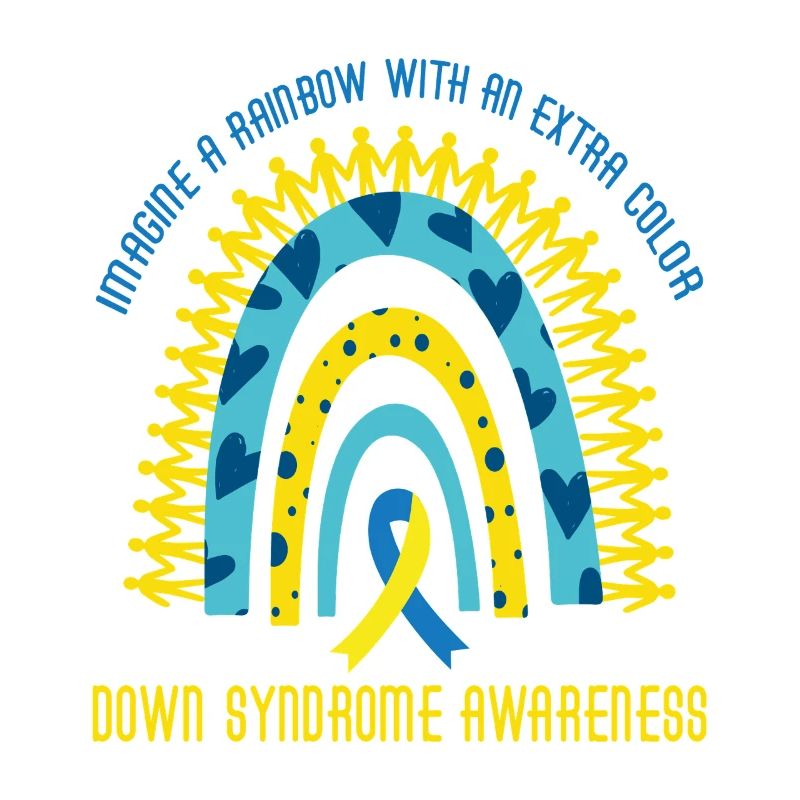 Down Syndrom Bewusstsein Regenbogen Extra Farbe