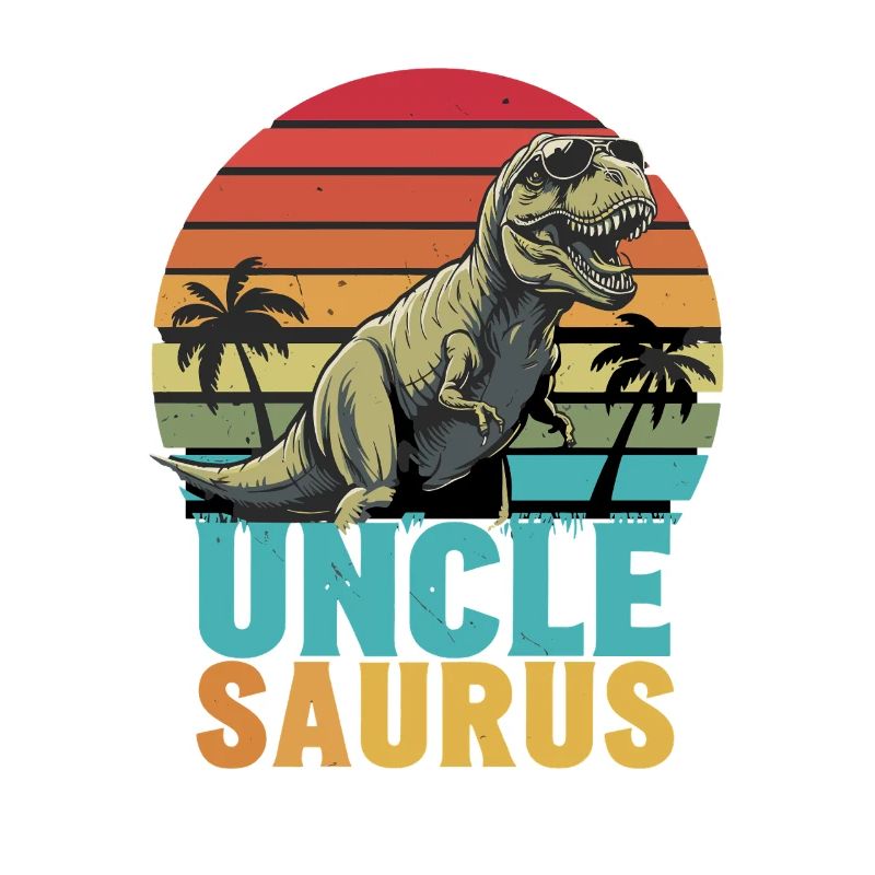 Unclesaurus Retro Dinosaur Motiv mit