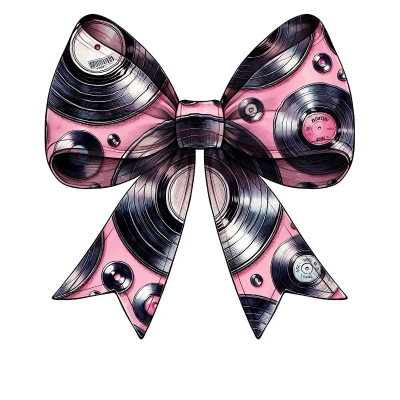 Coquette Bow Vinyl Turntable Pattern