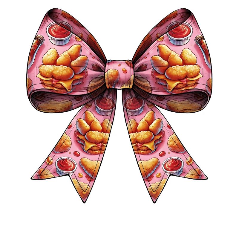 Coquette Bow Chicken Nugget Nugget Nug Pattern