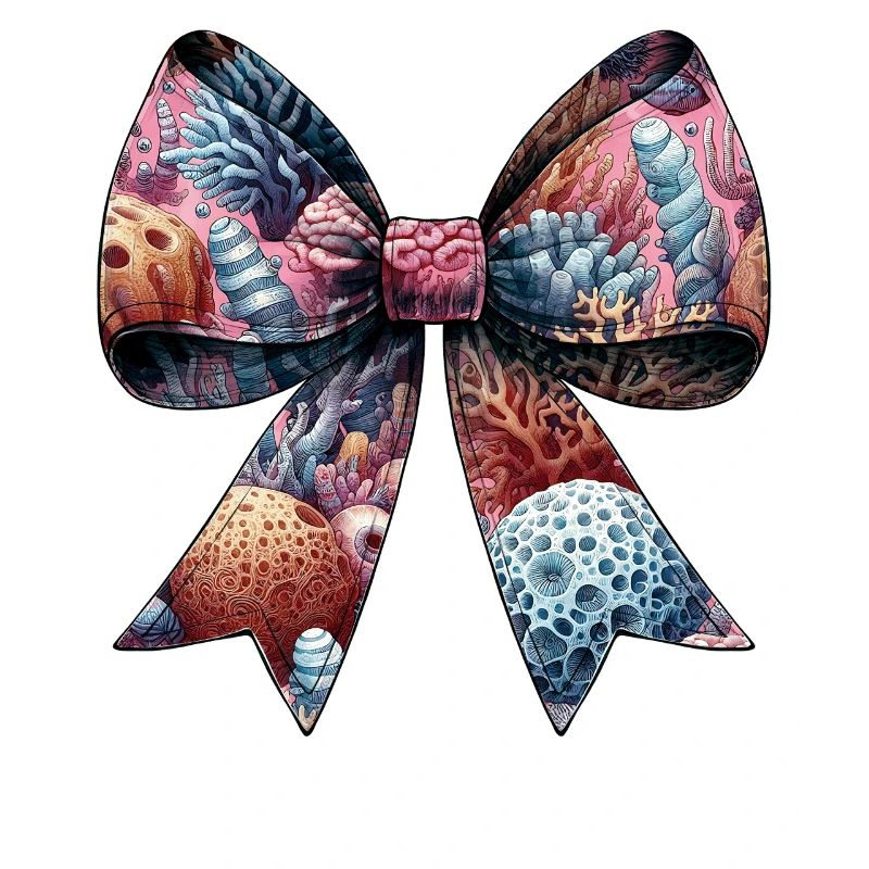 Coquette Bow Coral Reef Sea Ocean Pattern