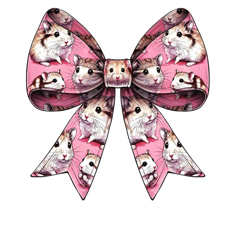 Coquette Bow Hamster Pattern Cute Hammy Mom