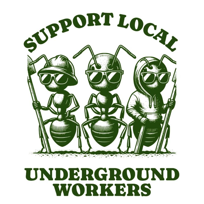 Support Local Underground Workers Lustiges Ant