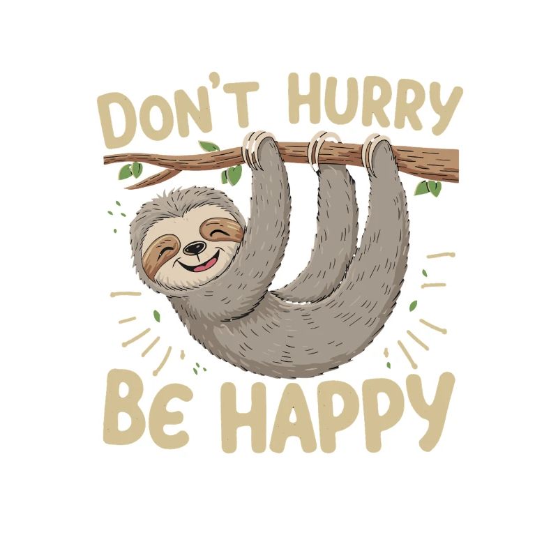 Be relaxed with sloth saying