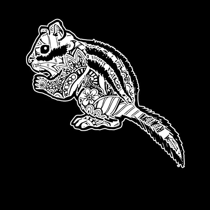 Chipmunk Chipmunk Floral Pattern