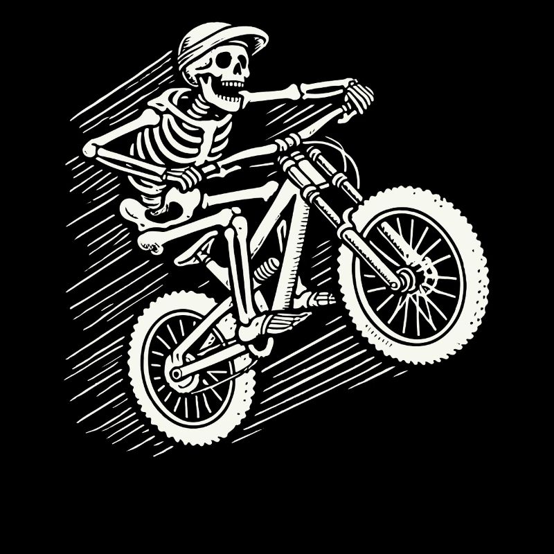 Skeleton Vélo Aventure VTT Rétro