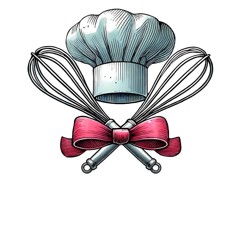 Coquette Bow Baking Chef Hat Whisk