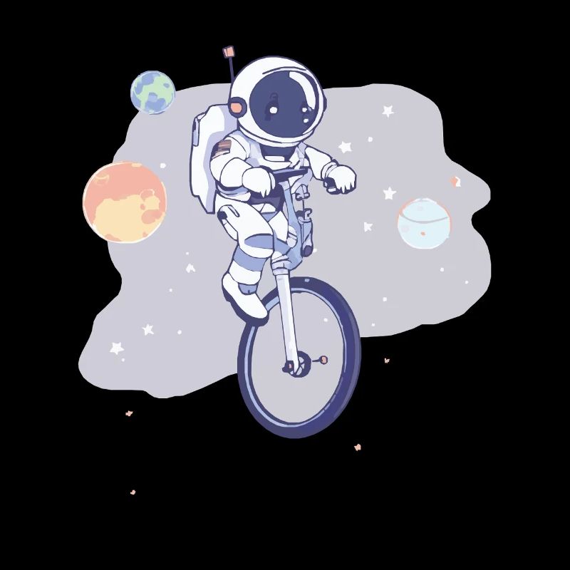Ce gars aime les monocycles, astronaute
