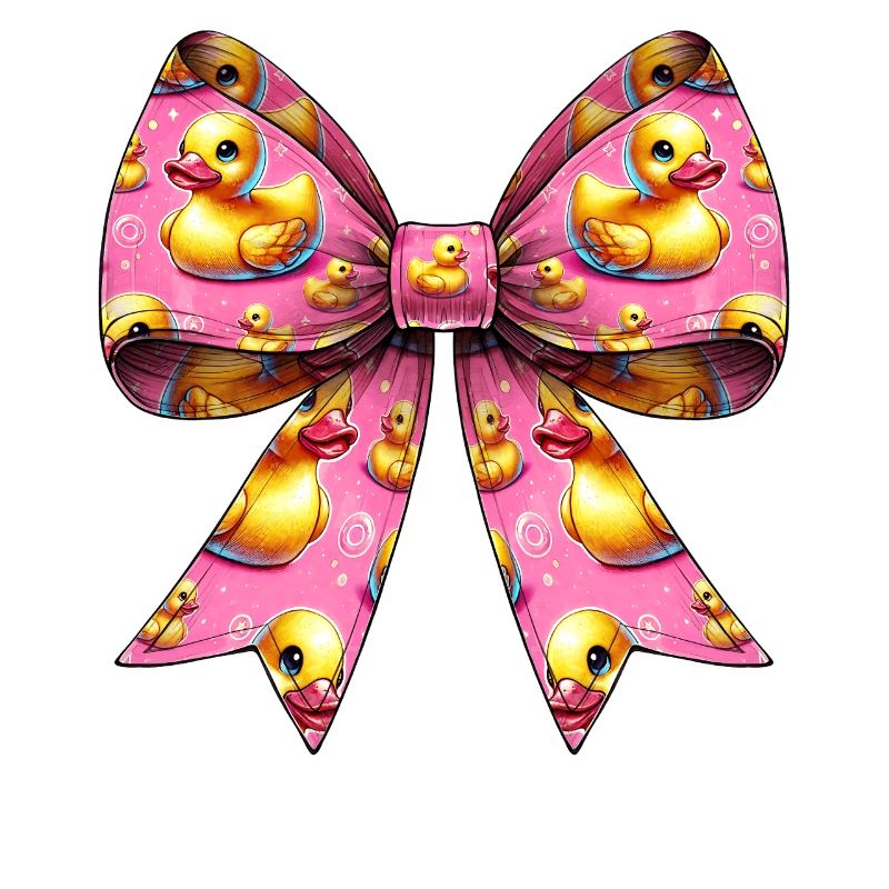 Coquette Bow Rubber Ducky Pattern Mom