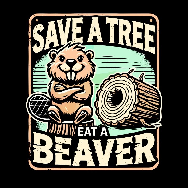 Rettet einen Baum, esst einen Biber