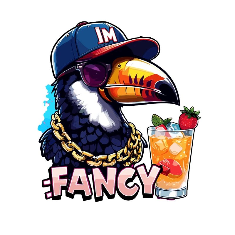 Fancy tropical toucan with style
