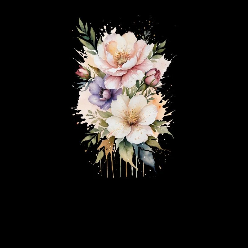 Ätherisches Aquarell Blumenstrauß