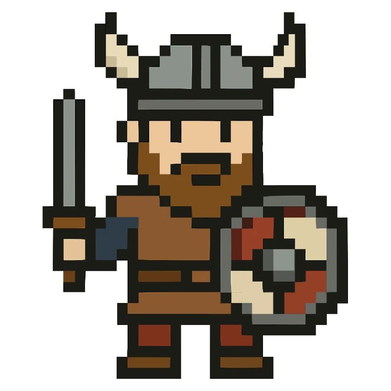 wikinger comic pixel