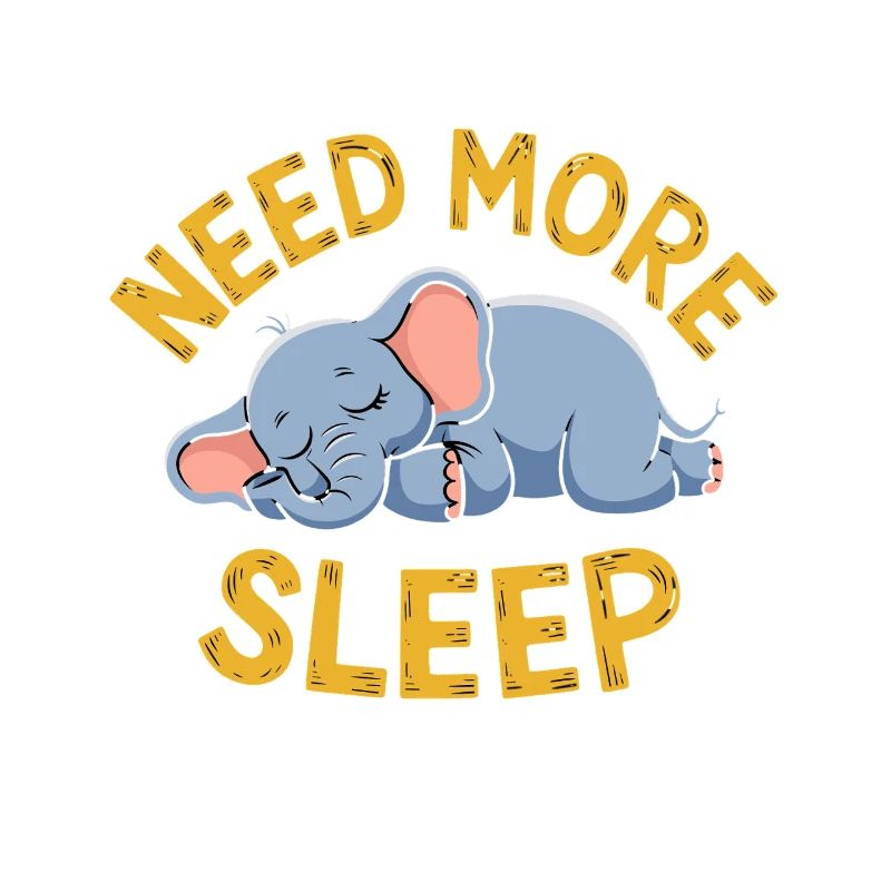 manque de sommeil éléphant mignon compagnon pour