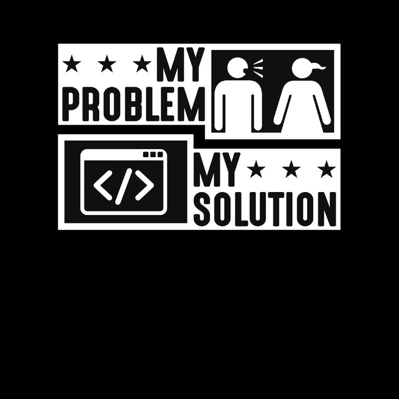 Online Coder My Problem My Solution Pictogram Mom