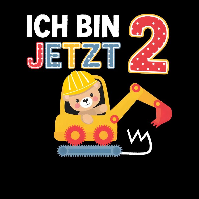 Ich bin jetzt 2 Bagger Bär 2. Geburtstag