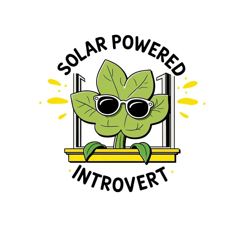 Solarbetriebener Introvert – Pflanzenwitz