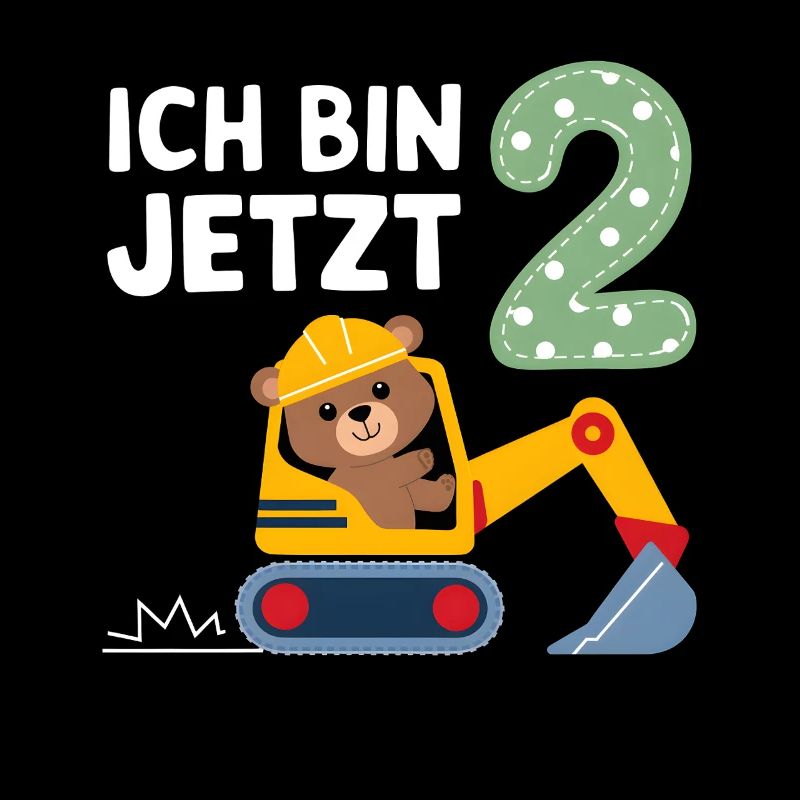 Ich bin jetzt 2 Bagger Bär 2. Geburtstag