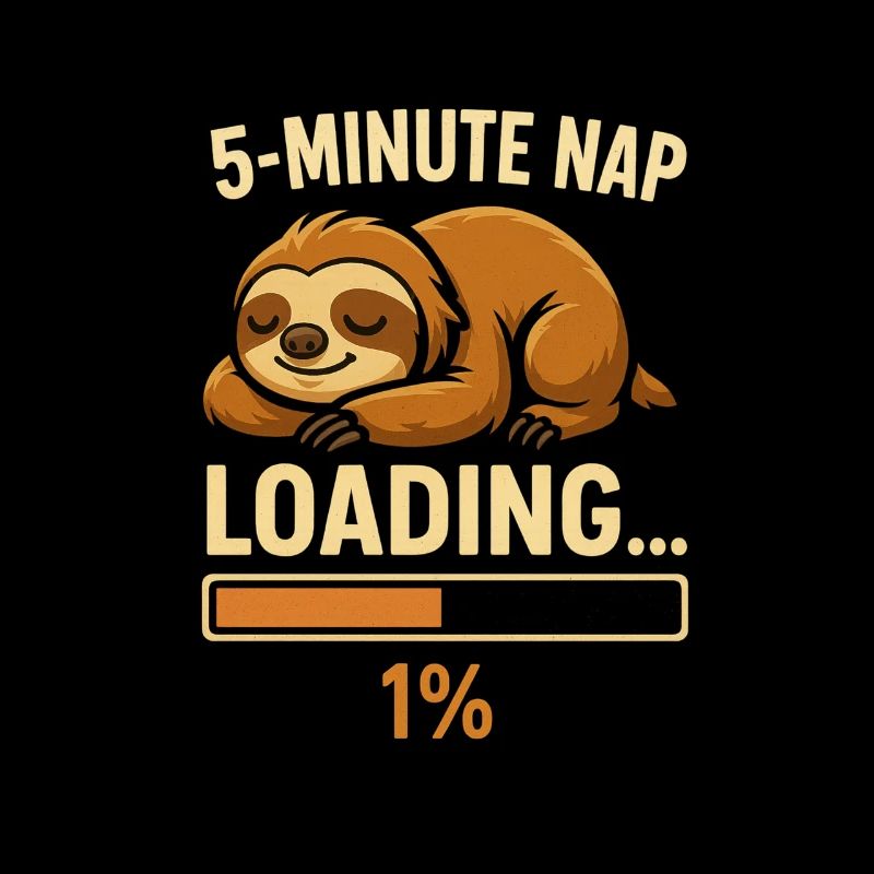 5-Minute Nap Loading… Sloth Progress-Bar Cute