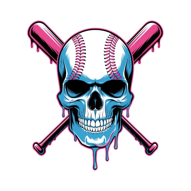 Baseball Skull Batte de Baseball
