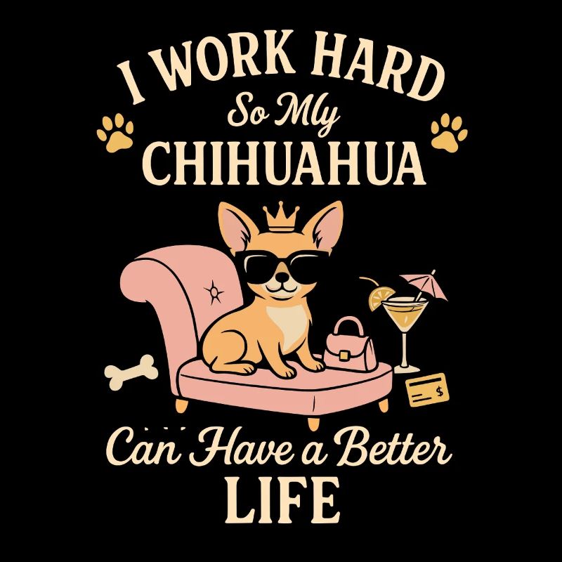 Ich arbeite hart, damit mein Chihuahua ein