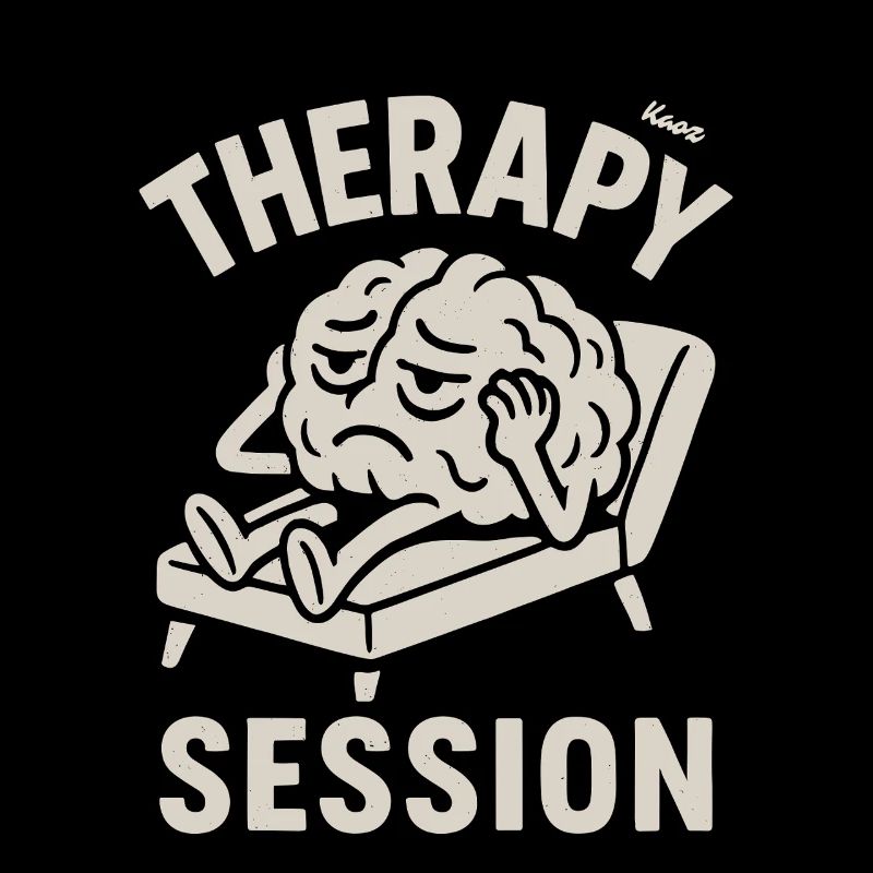 Brain with headache in therapy session