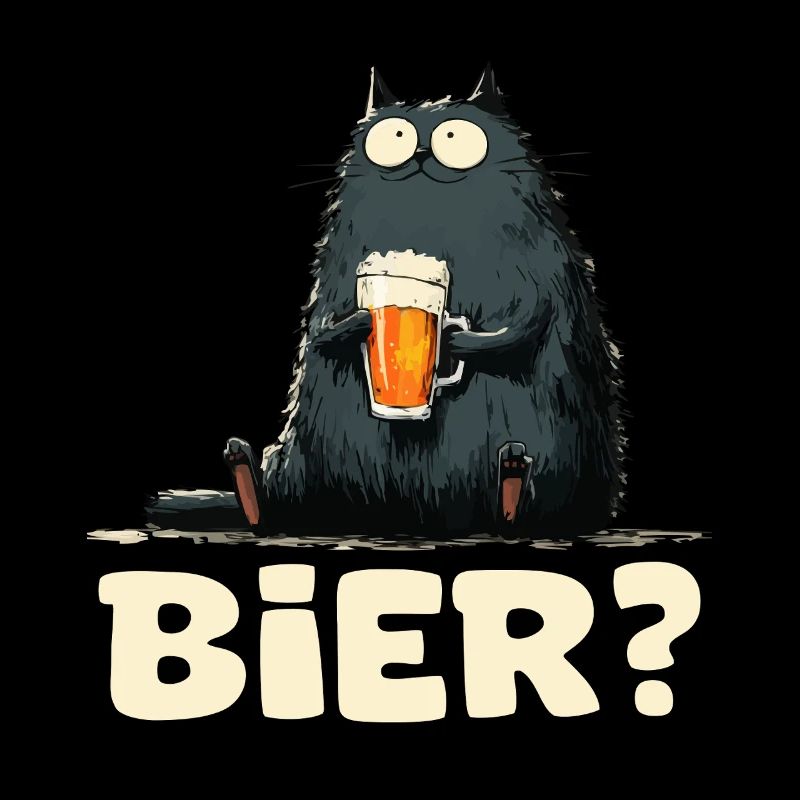 Drôle de chat avec de la bière
