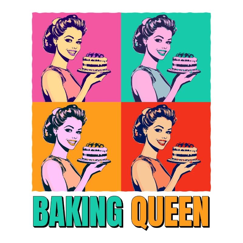 Baking Cake Baking Queen Baking Fairy Baker Pop Art