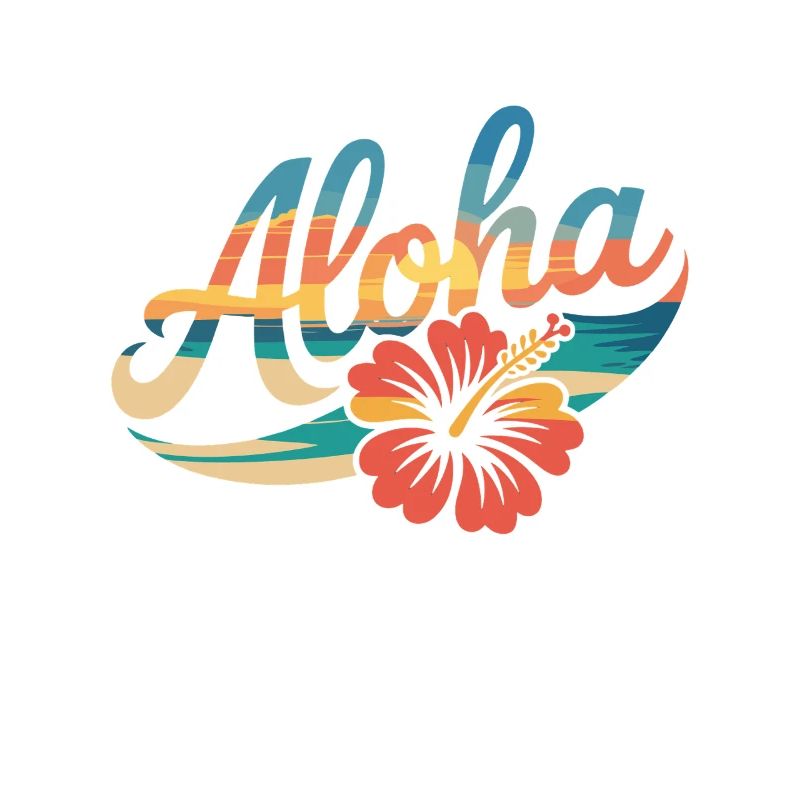 Aloha Summer Hibiscus Beach Sunset